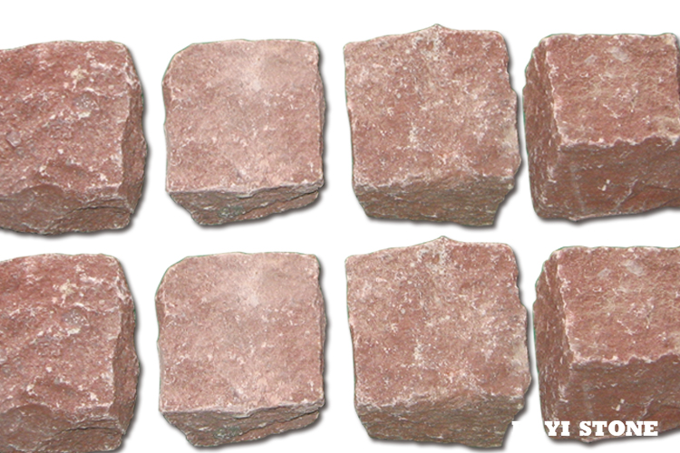 Cubes PT-Red Granite All sides natural split 10x10x10cm - Dayi Stone